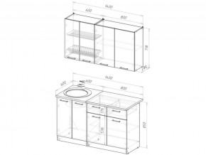 Кухонный гарнитур Антика медиум 2 1400 мм в Озёрске - ozyorsk.mebel74.com | фото 6