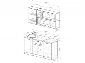 Кухонный гарнитур Антика стандарт 1600 мм в Озёрске - ozyorsk.mebel74.com | фото 6