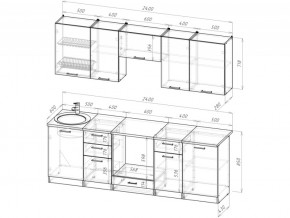 Кухонный гарнитур Жасмин базис 2400 мм в Озёрске - ozyorsk.mebel74.com | фото 3