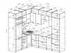 Кухонный гарнитур Жасмин гранд прайм 2100х2700 мм в Озёрске - ozyorsk.mebel74.com | фото 6