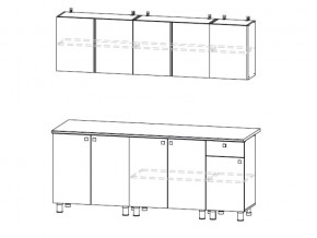 Кухонный гарнитур КГ 1 2000 Дуб Золотой в Озёрске - ozyorsk.mebel74.com | фото 2