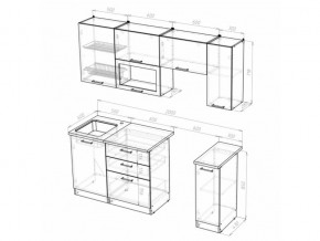 Кухонный гарнитур Лоретта ультра 2000 мм в Озёрске - ozyorsk.mebel74.com | фото 6