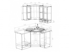 Кухонный гарнитур Лира литл 1500х1200 мм в Озёрске - ozyorsk.mebel74.com | фото 4