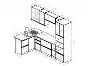 Кухонный гарнитур Ноктюрн мега прайм 1500х2700 мм в Озёрске - ozyorsk.mebel74.com | фото 6