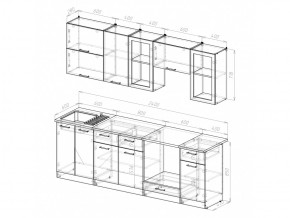 Кухонный гарнитур Ника базис 2400 мм в Озёрске - ozyorsk.mebel74.com | фото 2