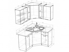 Кухонный гарнитур Ольга оптима 2 1500х1300 мм в Озёрске - ozyorsk.mebel74.com | фото 5