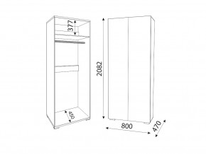 М01 (ручка брусок) Шкаф (2 двери) штанга в Озёрске - ozyorsk.mebel74.com | фото