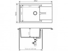 Мойка гранитная Gals-862 Бежевый 27 в Озёрске - ozyorsk.mebel74.com | фото 2