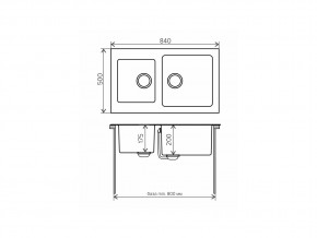 Мойка комбинированная Tolero twist TTS-840 Белый 923 в Озёрске - ozyorsk.mebel74.com | фото 2