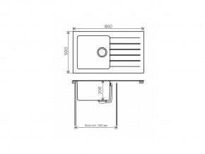 Мойка комбинированная Tolero twist TTS-860 Белый 923 в Озёрске - ozyorsk.mebel74.com | фото 2