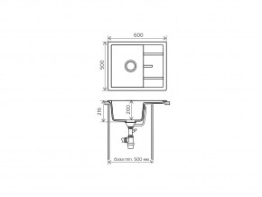 Мойка кварцевая Tolero R-107 Темно-бежевый 823 в Озёрске - ozyorsk.mebel74.com | фото 2