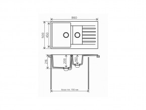 Мойка кварцевая Tolero R-118 Белый 923 в Озёрске - ozyorsk.mebel74.com | фото 2