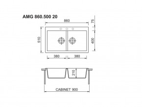 Мойка Longran Amanda AMG 860.500 20 в Озёрске - ozyorsk.mebel74.com | фото 2