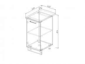 Н 40 Модуль нижний Без Столешницы МН 40 в Озёрске - ozyorsk.mebel74.com | фото