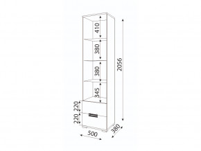 Пенал-витрина Модуль 07 Мармарис в Озёрске - ozyorsk.mebel74.com | фото 2