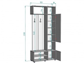 Прихожая с зеркалом V1_M в Озёрске - ozyorsk.mebel74.com | фото 3