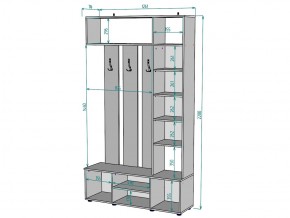 Прихожая с зеркалом V19_M в Озёрске - ozyorsk.mebel74.com | фото 3