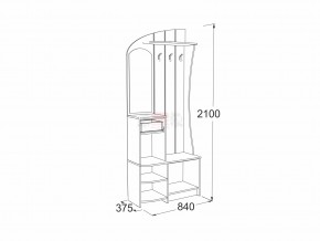 Прихожая Саша 19 венге-млечный дуб в Озёрске - ozyorsk.mebel74.com | фото 2