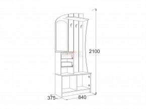 Прихожая Саша 20 венге-млечный дуб в Озёрске - ozyorsk.mebel74.com | фото 2