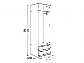 Шкаф 2-х дверный для одежды Омега 16 в Озёрске - ozyorsk.mebel74.com | фото 2