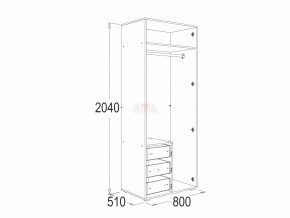 Шкаф 2-х дверный для одежды и белья Омега 16 в Озёрске - ozyorsk.mebel74.com | фото 2