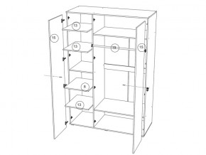 Шкаф 3-х створчатый Валенсия Миф в Озёрске - ozyorsk.mebel74.com | фото 2