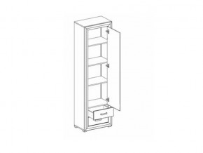 Шкаф B136-REG1D2S Мальта сибирская лиственница в Озёрске - ozyorsk.mebel74.com | фото 2