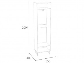 Шкаф для одежды Фолк НМ 014.01 в Озёрске - ozyorsk.mebel74.com | фото 2