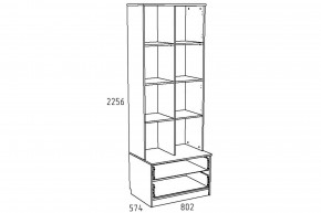 Шкаф комбинированный Акварель НМ 013.10 М Капучино в Озёрске - ozyorsk.mebel74.com | фото 2