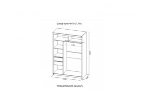 Шкаф-купе №19 анкор светлый 1700 мм в Озёрске - ozyorsk.mebel74.com | фото 2