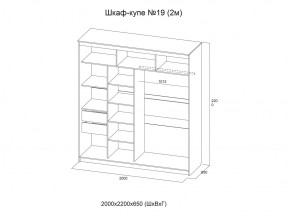 Шкаф-купе №19 Инфинити анкор светлый 2000 мм в Озёрске - ozyorsk.mebel74.com | фото 3