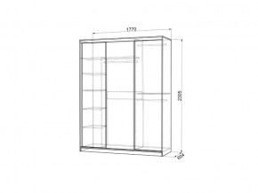 Шкаф-купе Бассо 2-600 с зеркалом дуб млечный/белый в Озёрске - ozyorsk.mebel74.com | фото 3