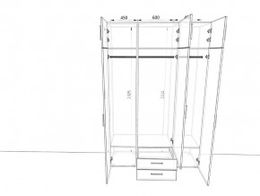 Шкаф распашной 1500А Мокко в Озёрске - ozyorsk.mebel74.com | фото 2