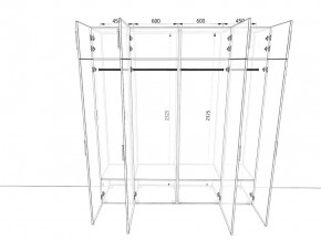 Шкаф распашной 2100К Мокко в Озёрске - ozyorsk.mebel74.com | фото 2