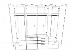 Шкаф распашной 2400А Антрацит в Озёрске - ozyorsk.mebel74.com | фото 2