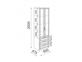 Шкаф с ящиками 600 Остин модуль 4 в Озёрске - ozyorsk.mebel74.com | фото 2