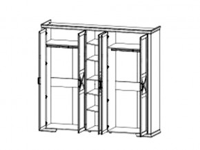 Шкаф SZF5D Марсель ясень снежный в Озёрске - ozyorsk.mebel74.com | фото 2