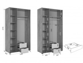 Шкаф трехдверный Адам дуб крафт золотой/белое дерево в Озёрске - ozyorsk.mebel74.com | фото 2