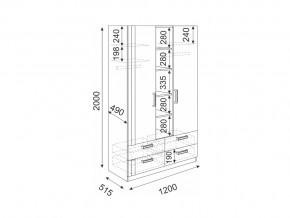 Шкаф трехсекционный Волкер модуль 2 в Озёрске - ozyorsk.mebel74.com | фото 3