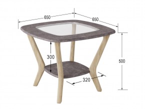 Стол журнальный Мельбурн серый бетон/дуб сонома в Озёрске - ozyorsk.mebel74.com | фото 2