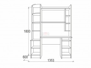 Стол письменный Омега 1 млечный дуб в Озёрске - ozyorsk.mebel74.com | фото 3