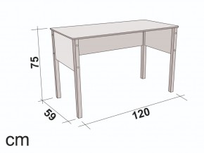 Стол письменный Svogen мятно-белый в Озёрске - ozyorsk.mebel74.com | фото 2