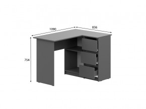 Стол угловой Денвер Графит серый в Озёрске - ozyorsk.mebel74.com | фото 2