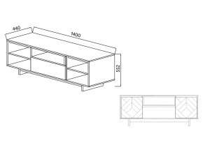 Тумба для ТВА Moderno-1400 Ф2 в Озёрске - ozyorsk.mebel74.com | фото 4