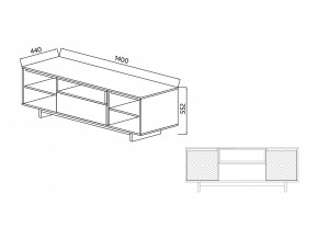 Тумба для ТВА Moderno-1400 Ф4 в Озёрске - ozyorsk.mebel74.com | фото 4