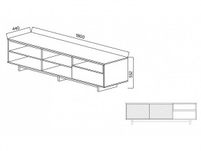 Тумба для ТВА Moderno-1800 В-1 Ф4 в Озёрске - ozyorsk.mebel74.com | фото 4