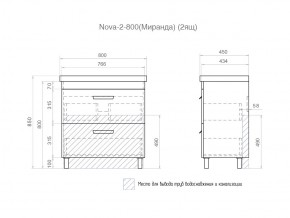 Тумба Nova 2-800 2 ящика Миранда в Озёрске - ozyorsk.mebel74.com | фото 6