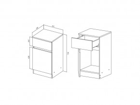 Тумба с 1 ящиком Мори МПТ400 белый в Озёрске - ozyorsk.mebel74.com | фото 3