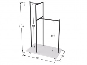 Вешалка гардеробная Стик Белый в Озёрске - ozyorsk.mebel74.com | фото 2