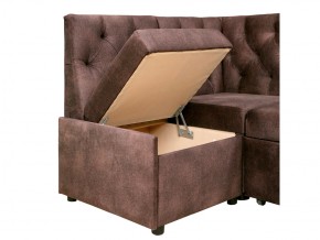 Угловой диван Призма со стяжкми коричневый со спальным местом в Озёрске - ozyorsk.mebel74.com | фото 3